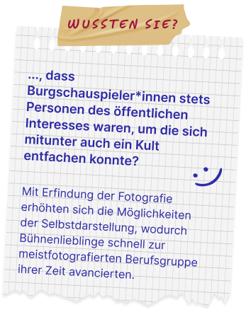 Notizzettel zu Burgschauspielerinnen