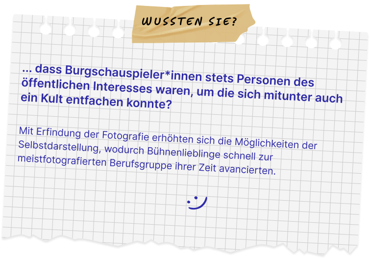 Notizzettel zu Burgschauspielerinnen