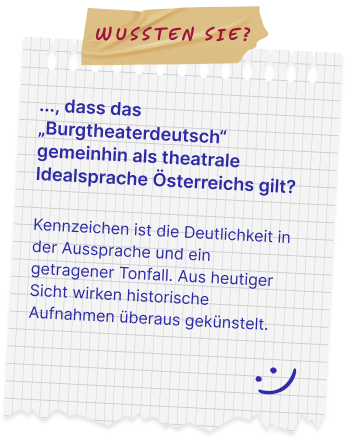 Notizzettel zu Burgtheaterdeutsch