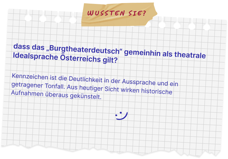 Notizzettel zu Burgtheaterdeutsch